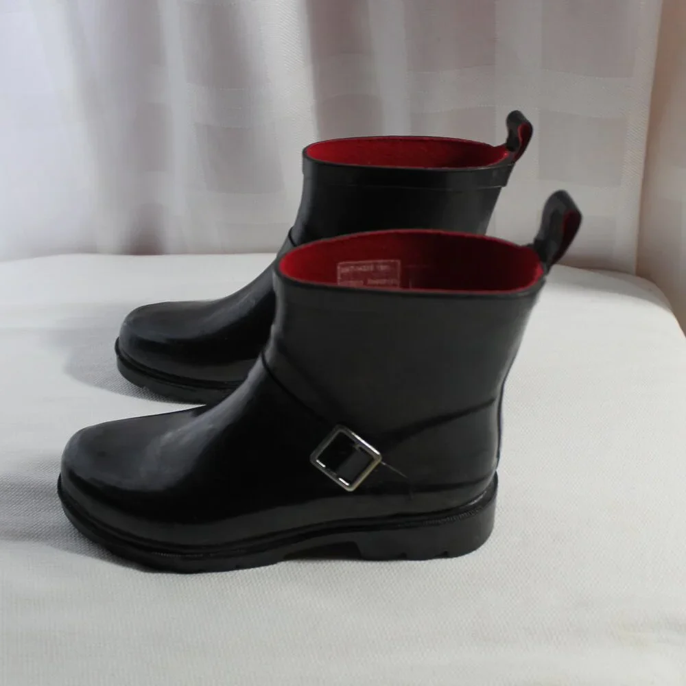 Capelli Black Rain Boots Never Worn Size 6
